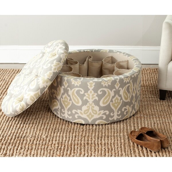 Safavieh Tanisha Grey Shoe Storage Ottoman. Opens flyout.