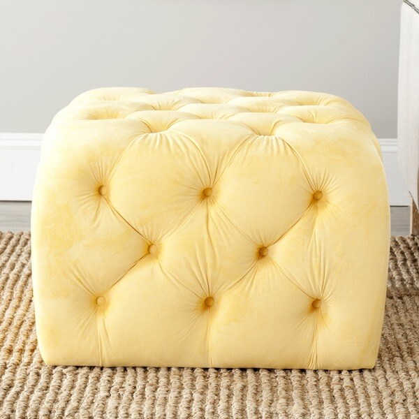 Safavieh Kenan Sunflower Yellow Ottoman