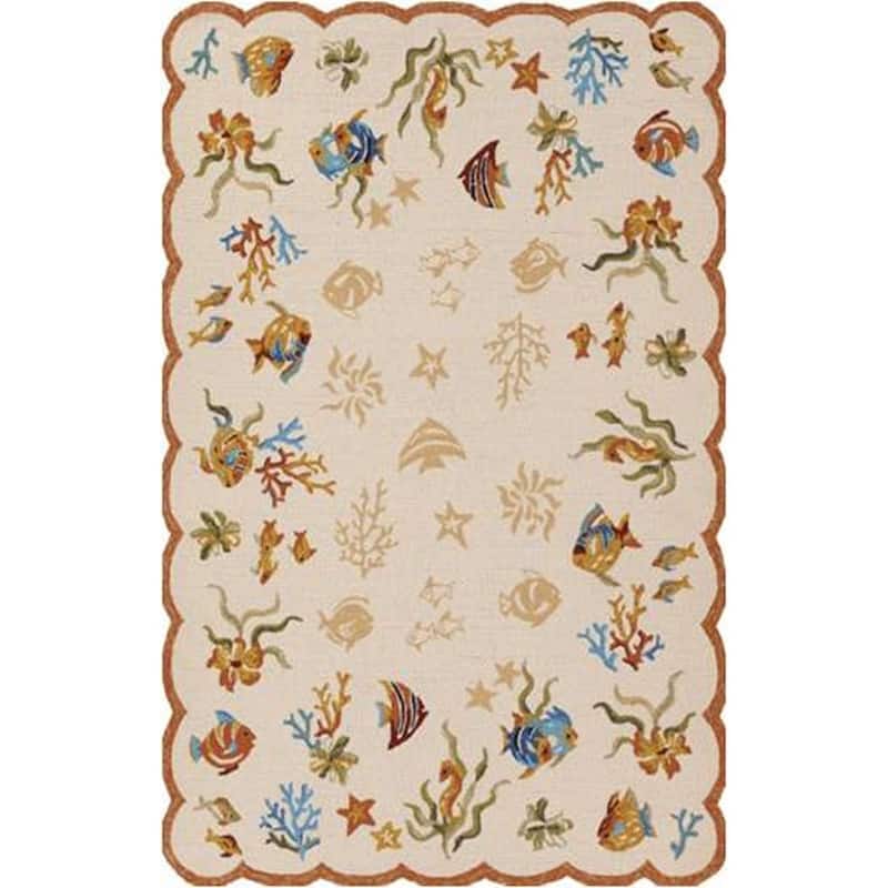 Outdoor Escape Coral Dive Indoor/ Outdoor Area Rug