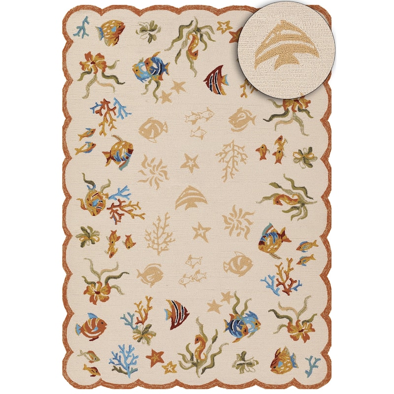 Outdoor Escape Coral Dive Indoor/ Outdoor Area Rug