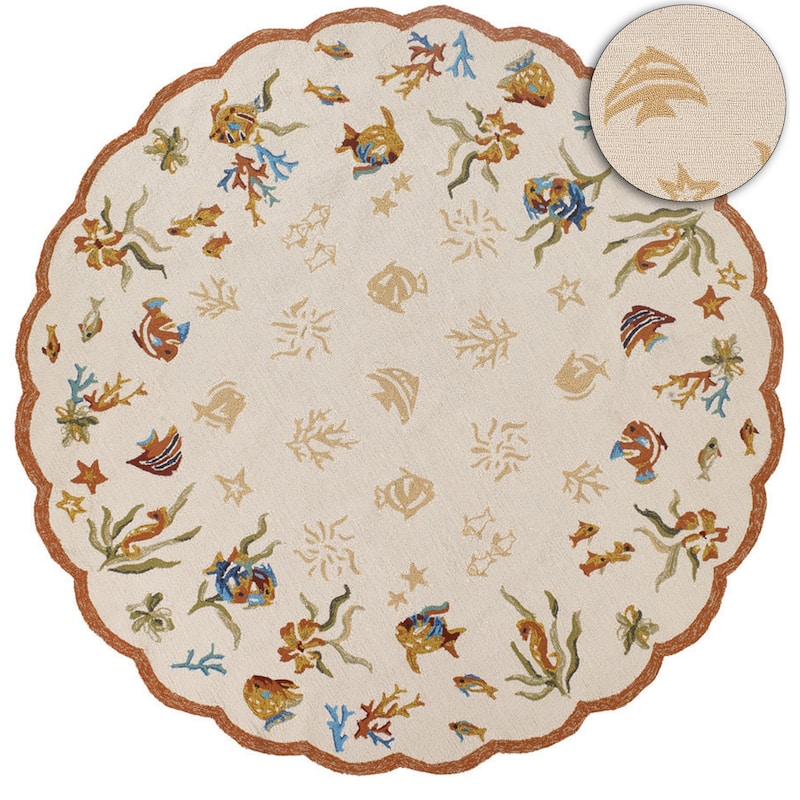 Outdoor Escape Coral Dive Indoor/ Outdoor Area Rug