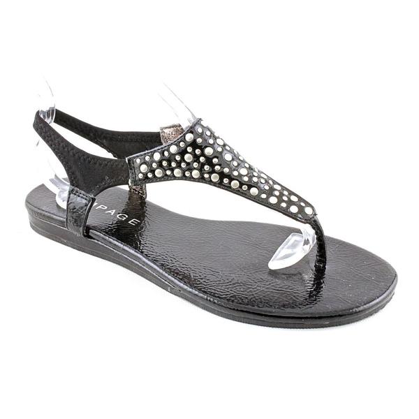 Rampage Women's Black 'Wilma' Man Made Sandals Rampage Sandals