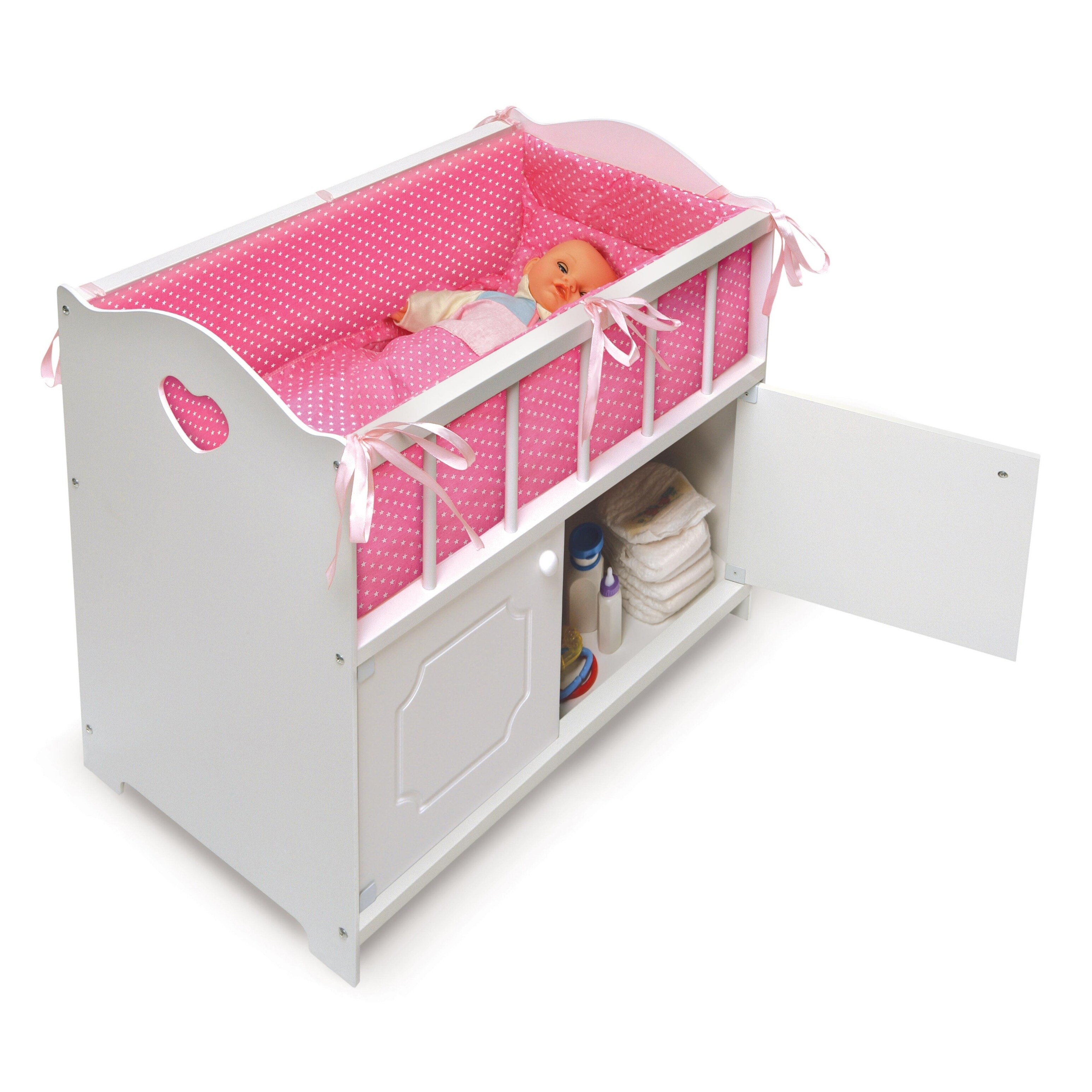 dolls cot with storage