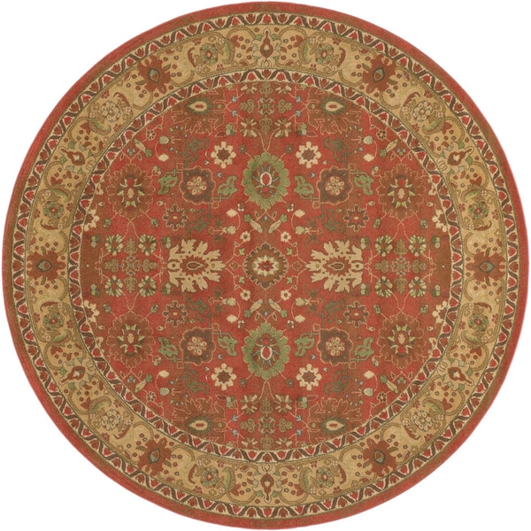 Pera All Over Mashhad Crimson Rug (710 Round)