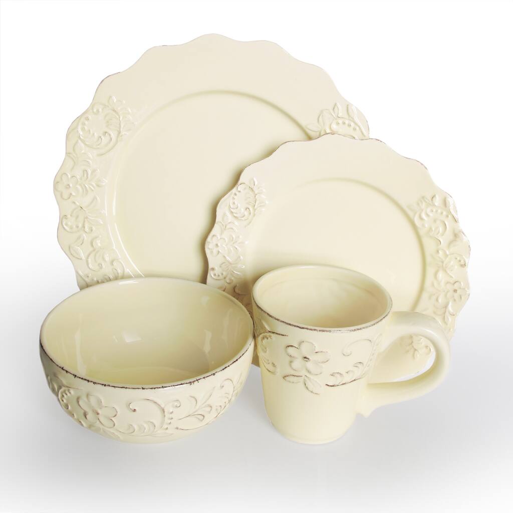 American Atelier Cream Bianca Petals 16-piece Set