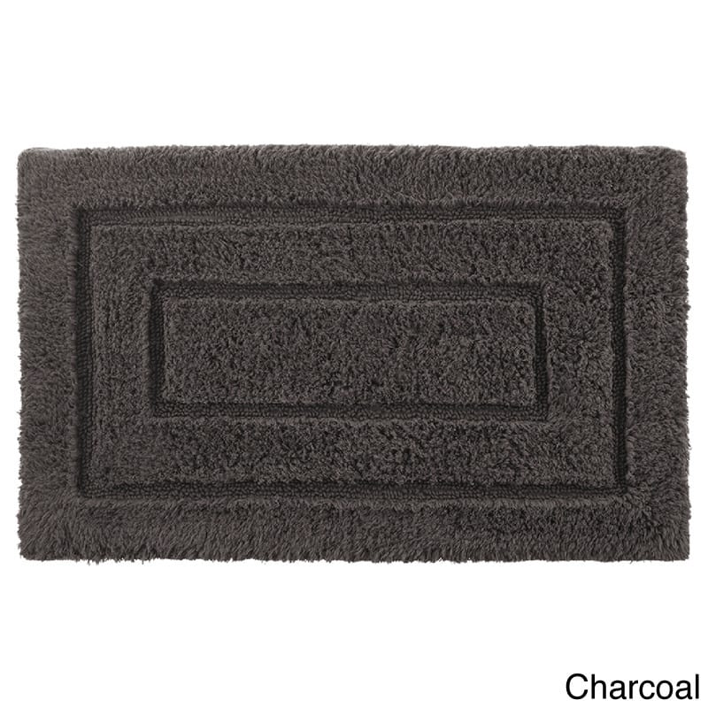 Luxurious 24 x 40-inch Cotton Bath Mat - 2' x 3'4 - Charcoal