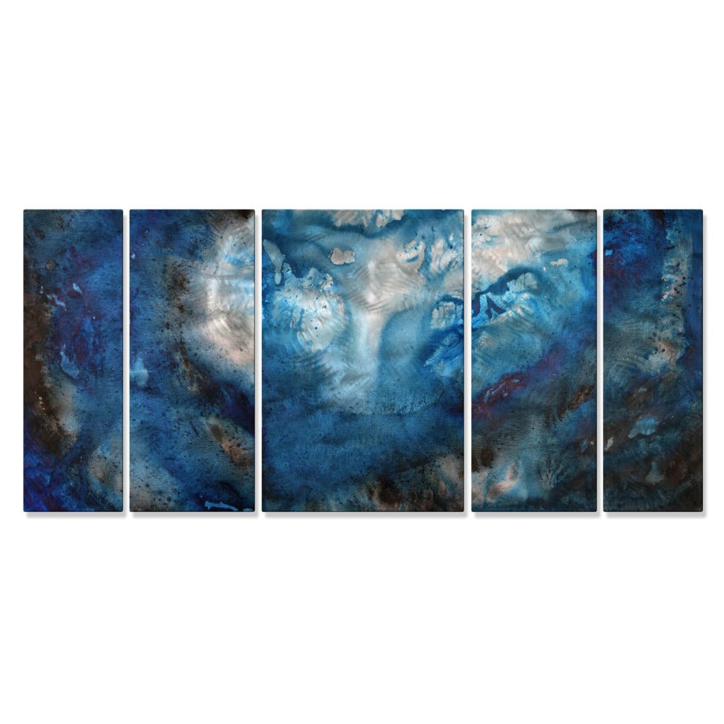 Megan Duncanson Moon Lake Metal Wall Art (Extra LargeSubject AbstractImage dimensions Outer dimensions 23.5 inches high x 56 inches wide x 1 inches deep )