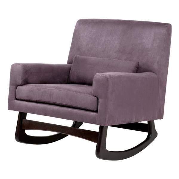 Plum Rocker Modern Rocker in Plum Microsuede with Dark Legs - Bed Bath & Beyond ...