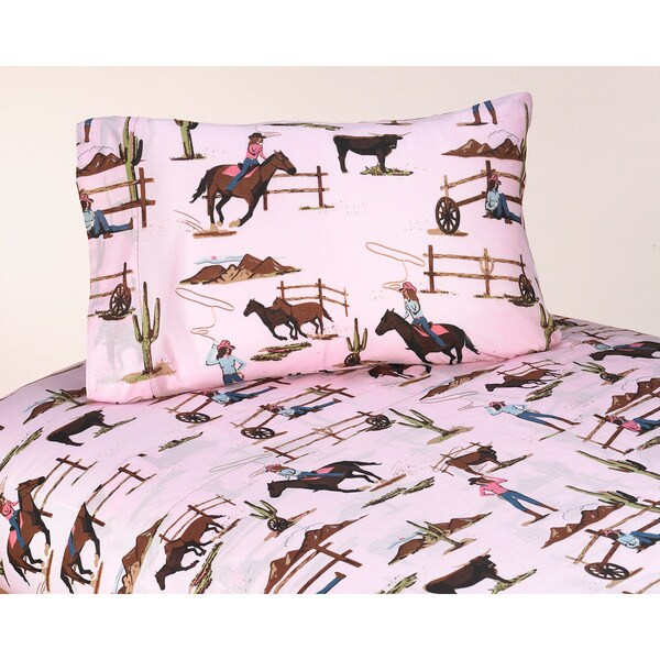 Shop Sweet JoJo Designs 200 Thread Count Cowgirl Horse Print Western ...
