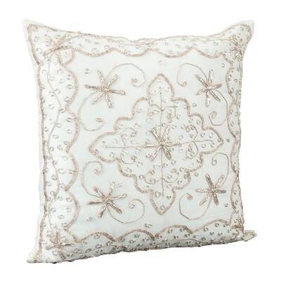 Handmade Beaded Decorative Pillow