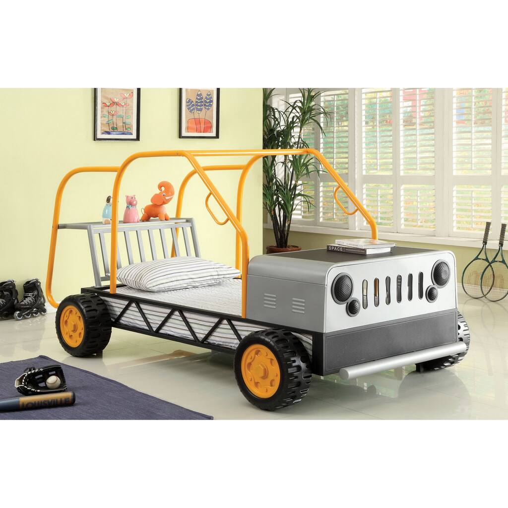 Furniture of America Metal Modern Designed Jeep Twin Bed