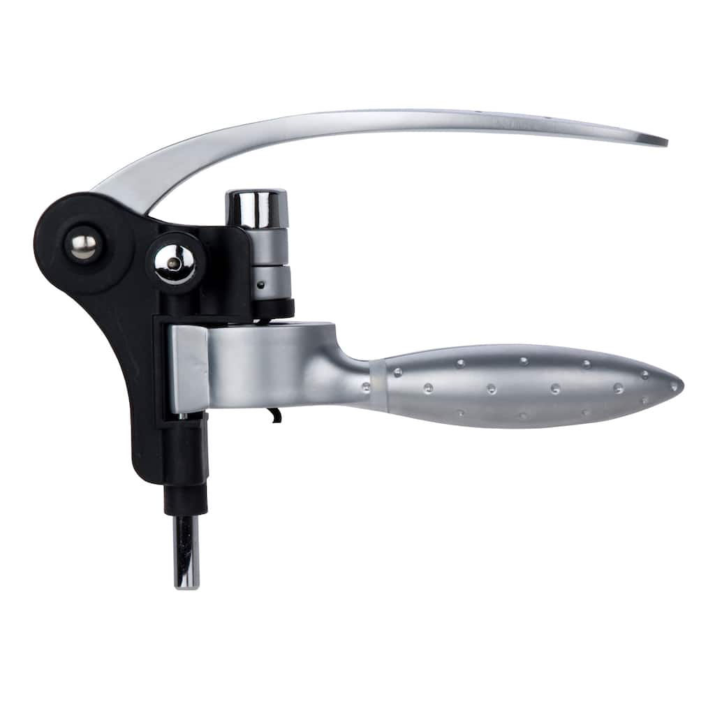 MiuFrance 'Connoisseur' Zinc Plated Corkscrew Wine Opener - Black/Silver