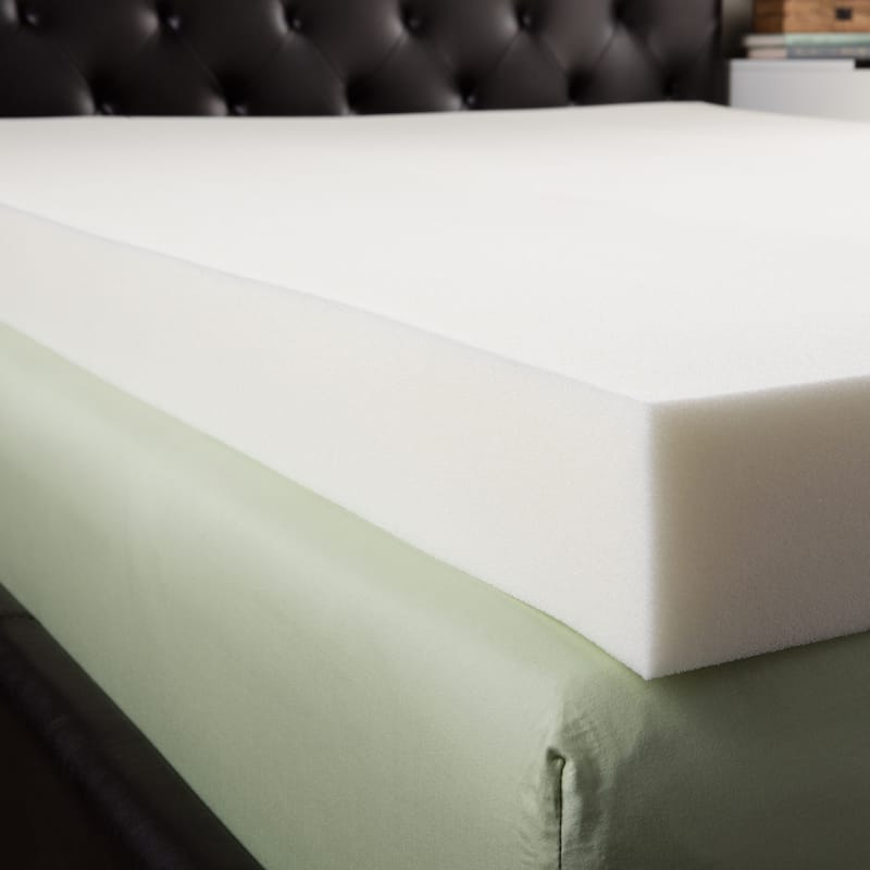 Splendorest 5-inch Memory Foam Mattress Topper - White