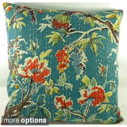 Ethnic Tribal Bird Design Green Embroidered Thai Cushion Covers Ethnic Tribal Bird Design Green Embroidered Thai Cushion Covers