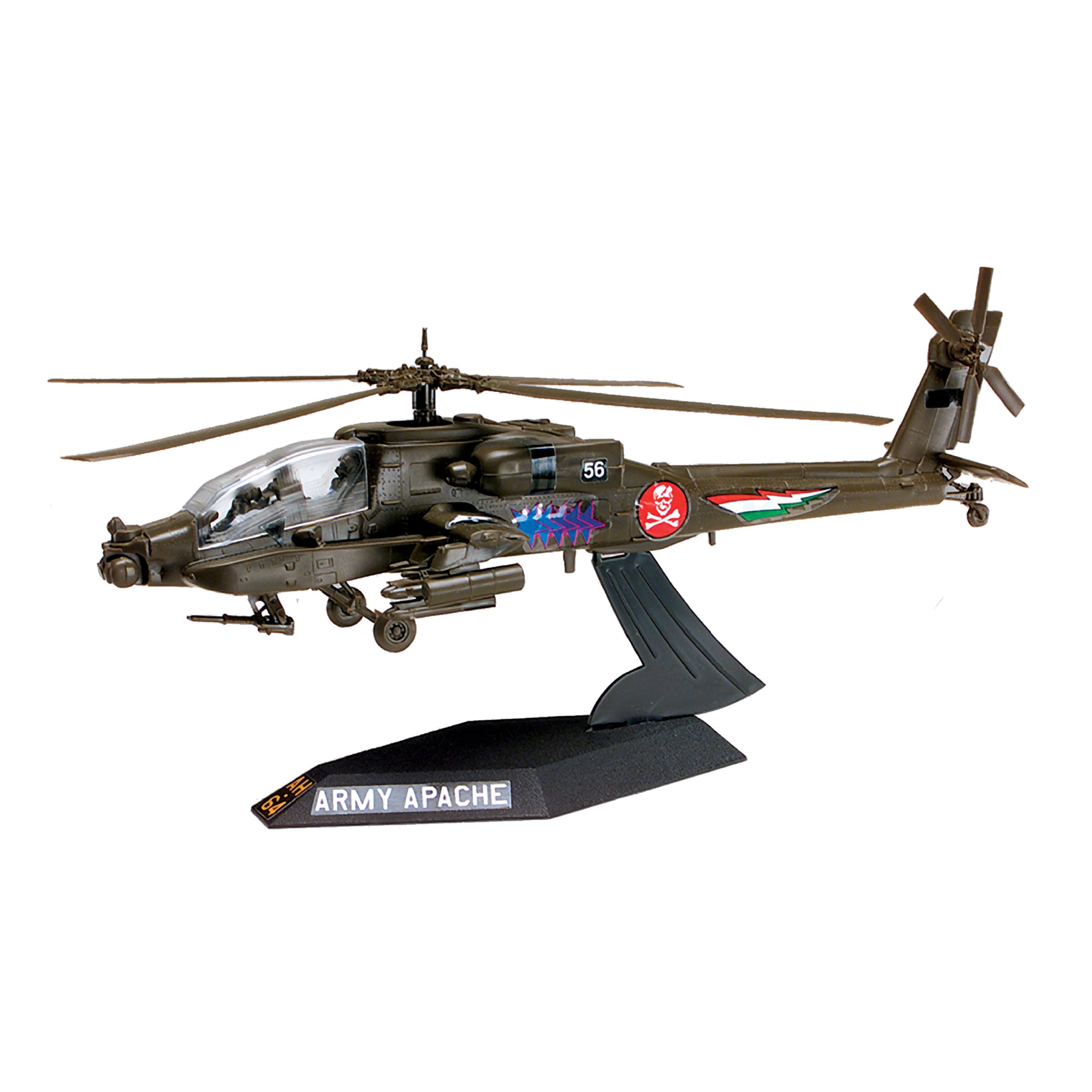 Revell Plastic Model Kit-AH-64 Apache Helicopter Desktop 1