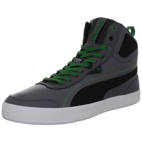 Shop Puma Men's 'Suburb Mid L PN' Leather and Fabric Sneakers - Free ...