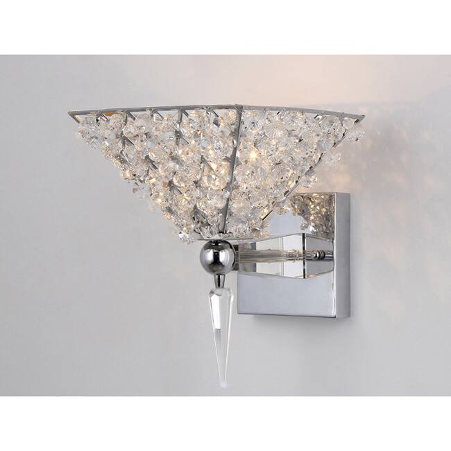 Hades Triangular Clear Crystal Wall Lamp