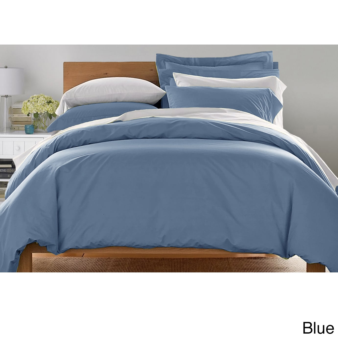 Blue Ridge Home Fashions Inc Oversized Microfiber 3 piece Duvet Cover Set Blue Size Full  Queen