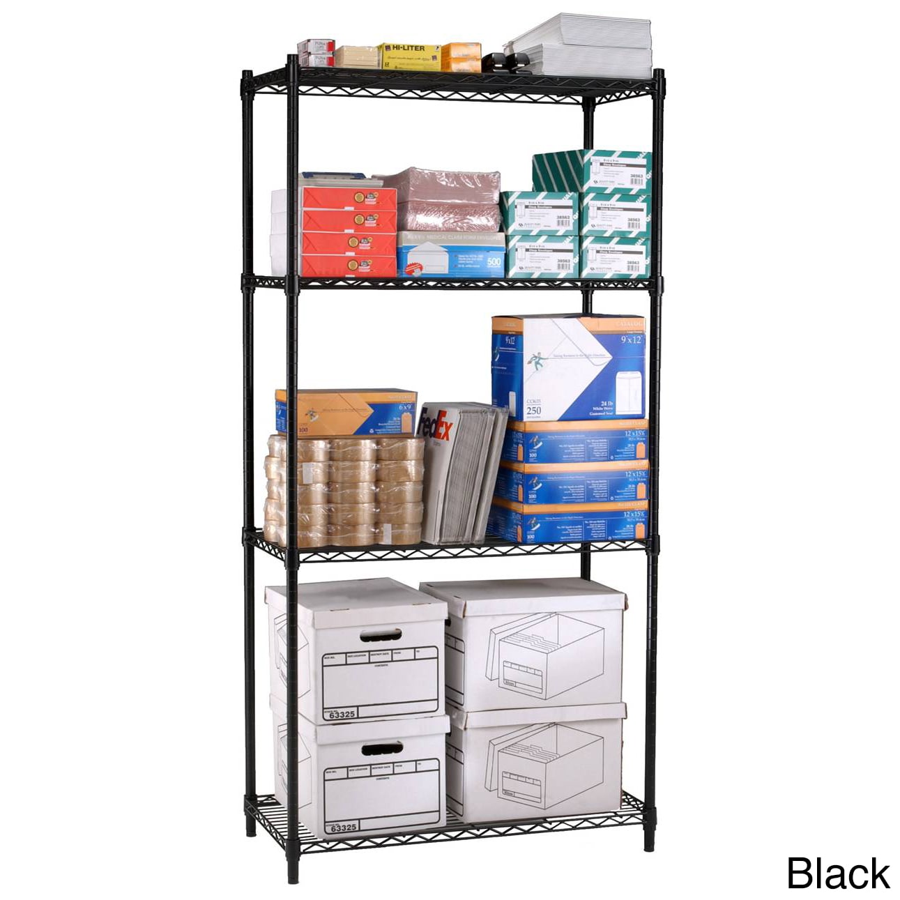 Durable Ofm 72 inch Steel wire Adjustable Four shelf Unit