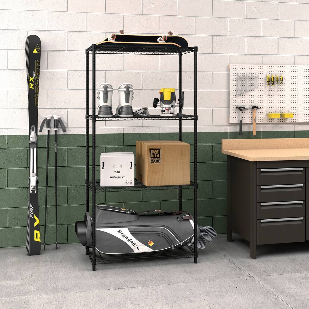 Durable OFM 72-Inch Steel-Wire Adjustable Four-Shelf Unit