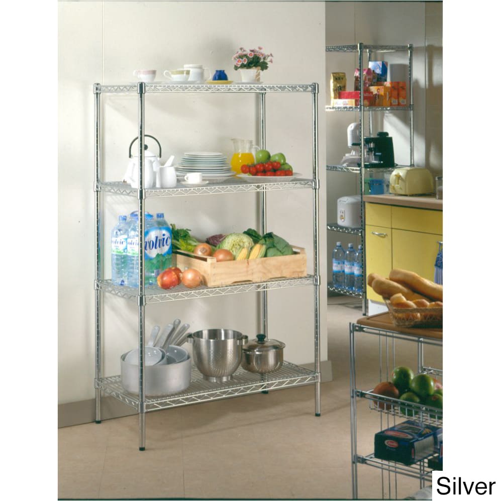 Durable Ofm 72 inch Steel wire Adjustable Four shelf Unit