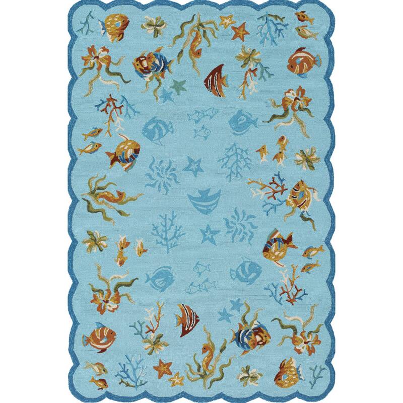 Outdoor Escape Coral Dive Indoor/ Outdoor Area Rug