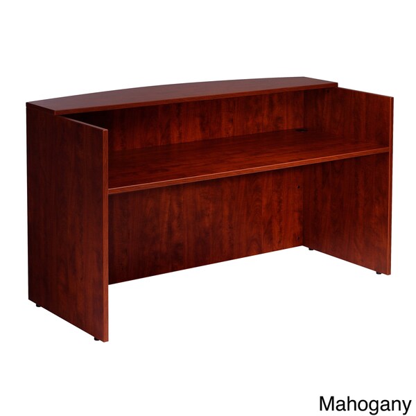 Boss 71 inch Cherry or Mahogany Finished Receptionist Desk   15233991