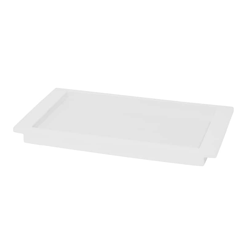 Solid Lacquer White Bath Accessory Collection - White Tray