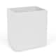 Solid Lacquer White Bath Accessory Collection - White Waste Basket