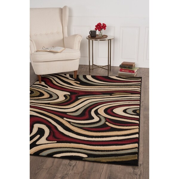 Alise Lagoon Contemporary Area Rug - 5' x 7'
