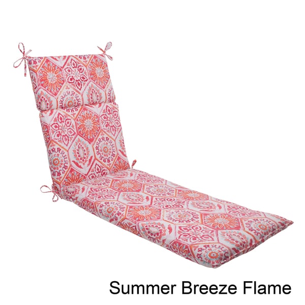 Pillow Perfect Summer Breeze Outdoor Chaise Lounge Cushion