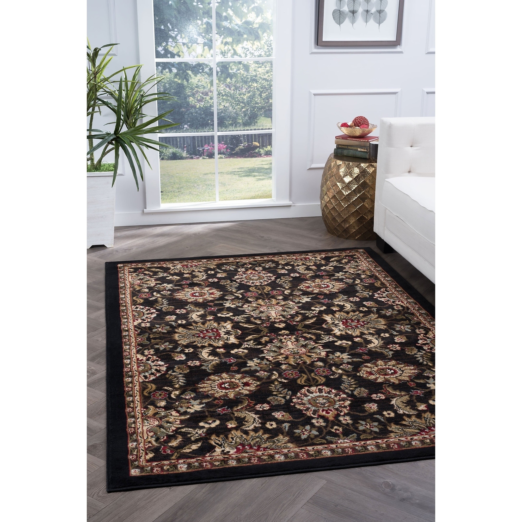 Lagoon 104593 Transitional Charcoal Area Rug (76 X 910)