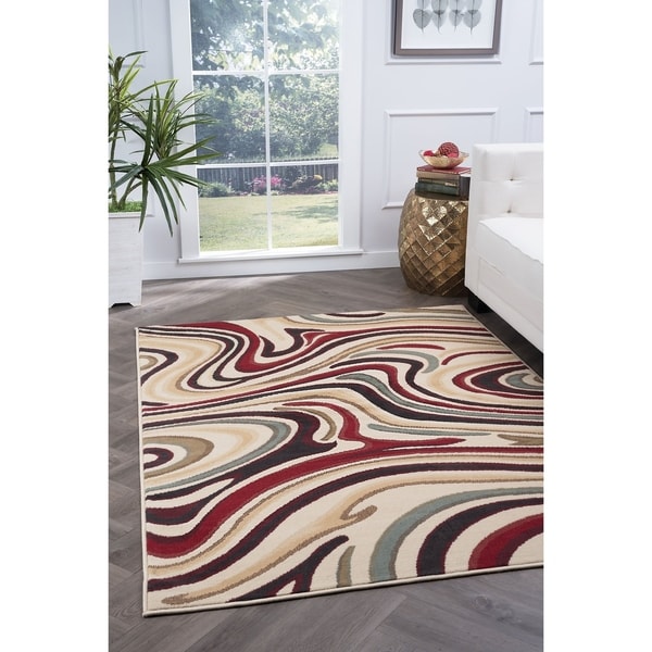 Alise Rugs Lagoon Contemporary Abstract Area Rug - multi - 7'6 x 9'10