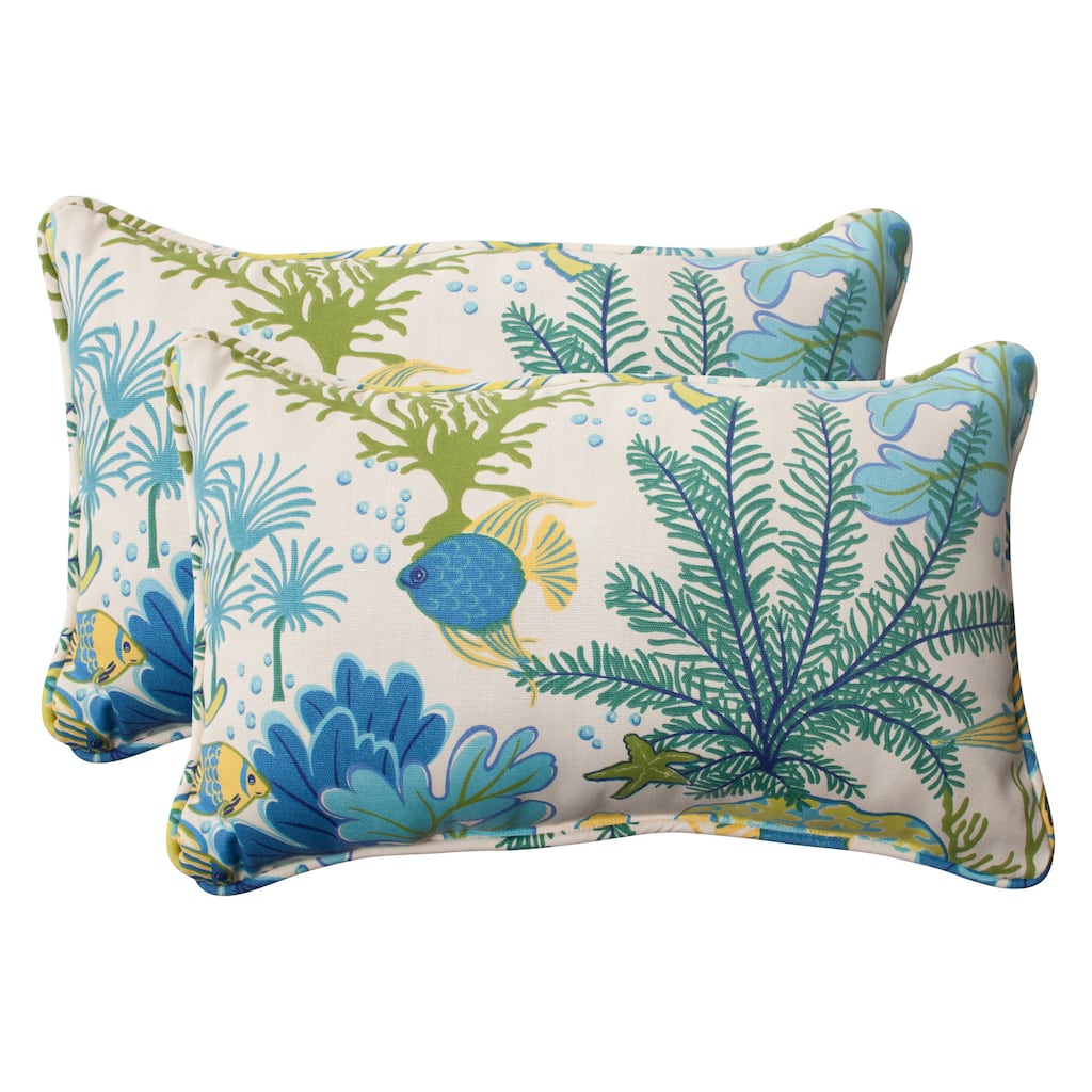 Pillow Perfect 'Splish Splash' Outdoor Throw Pillows (Set of 2)