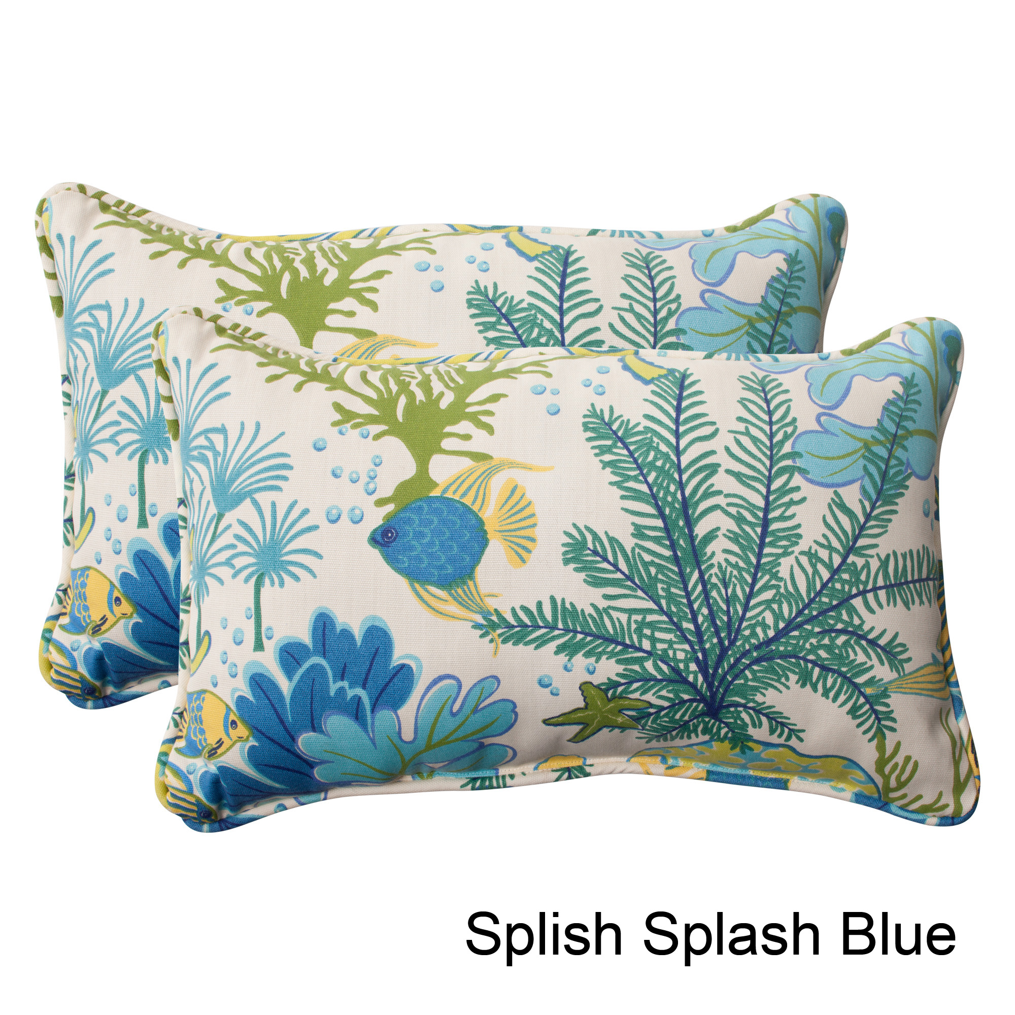 Pillow Perfect Splish Splash Outdoor Throw Pillows Set Of 2 Pillow Perfect Splish Splash Outdoor Throw Pillows Set Of 2