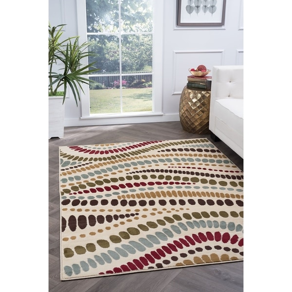 Alise Rugs Lagoon Contemporary Abstract Area Rug - 5' x 7'