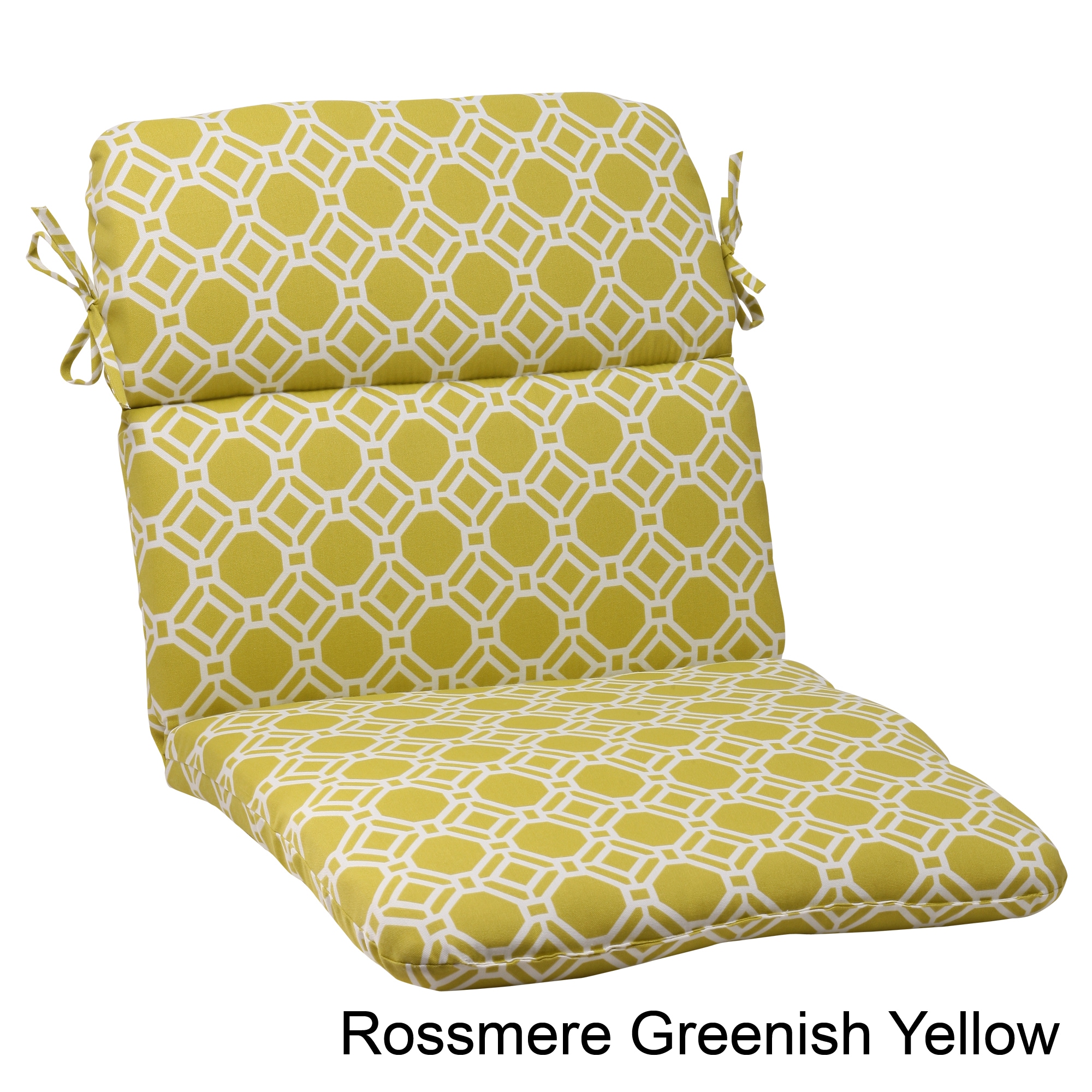 Pillow Perfect Rossmere Outdoor Rounded Chair Cushion