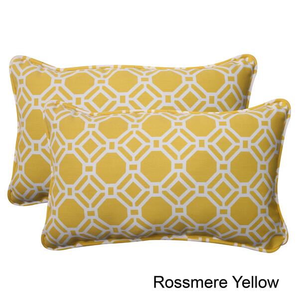 Pillow Perfect 'Rossmere' Outdoor Corded Throw Pillows (Set of 2