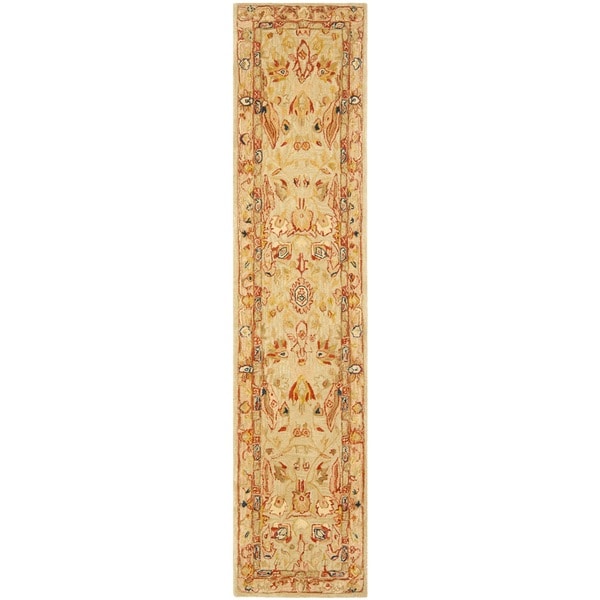 Safavieh Handmade Anatolia Oriental Ivory Hand-spun Wool Rug - 2'3" x 12'