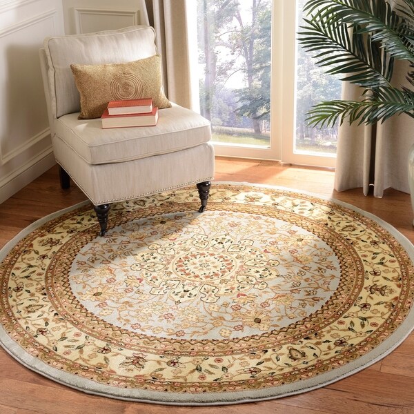 Safavieh Lyndhurst Traditional Oriental Grey/ Beige Rug - 5'3" x 5'3" round