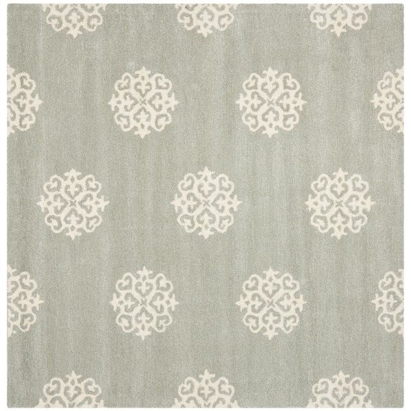 Safavieh Handmade Soho Gray/Ivory New Zealand Wool Floral Rug (6