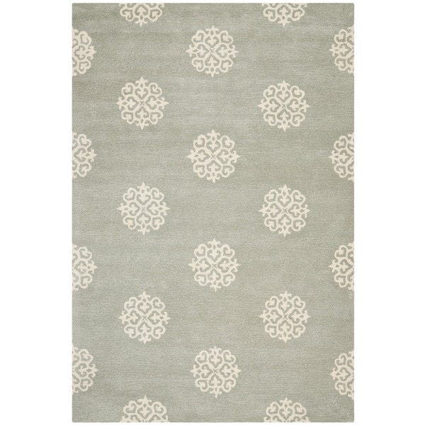 Safavieh Handmade Soho Grey/ Ivory New Zealand Wool Rug - 6' x 9'