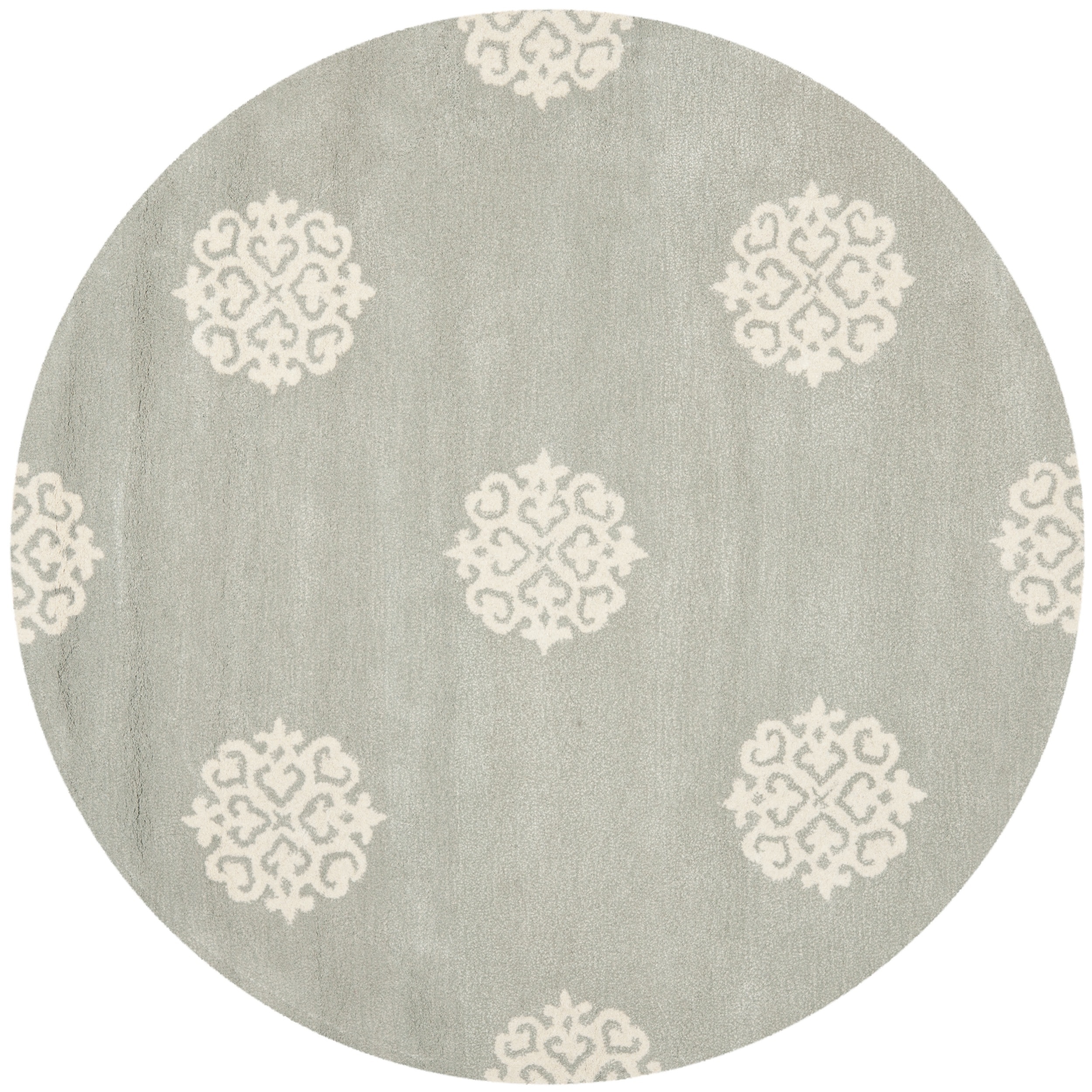 Handmade Soho Gray/ivory New Zealand Wool Area Rug (6 Round)