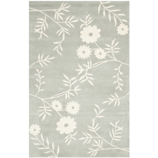 Shop Safavieh Handmade Soho Floral Grey/Ivory New Zealand Wool Rug 5