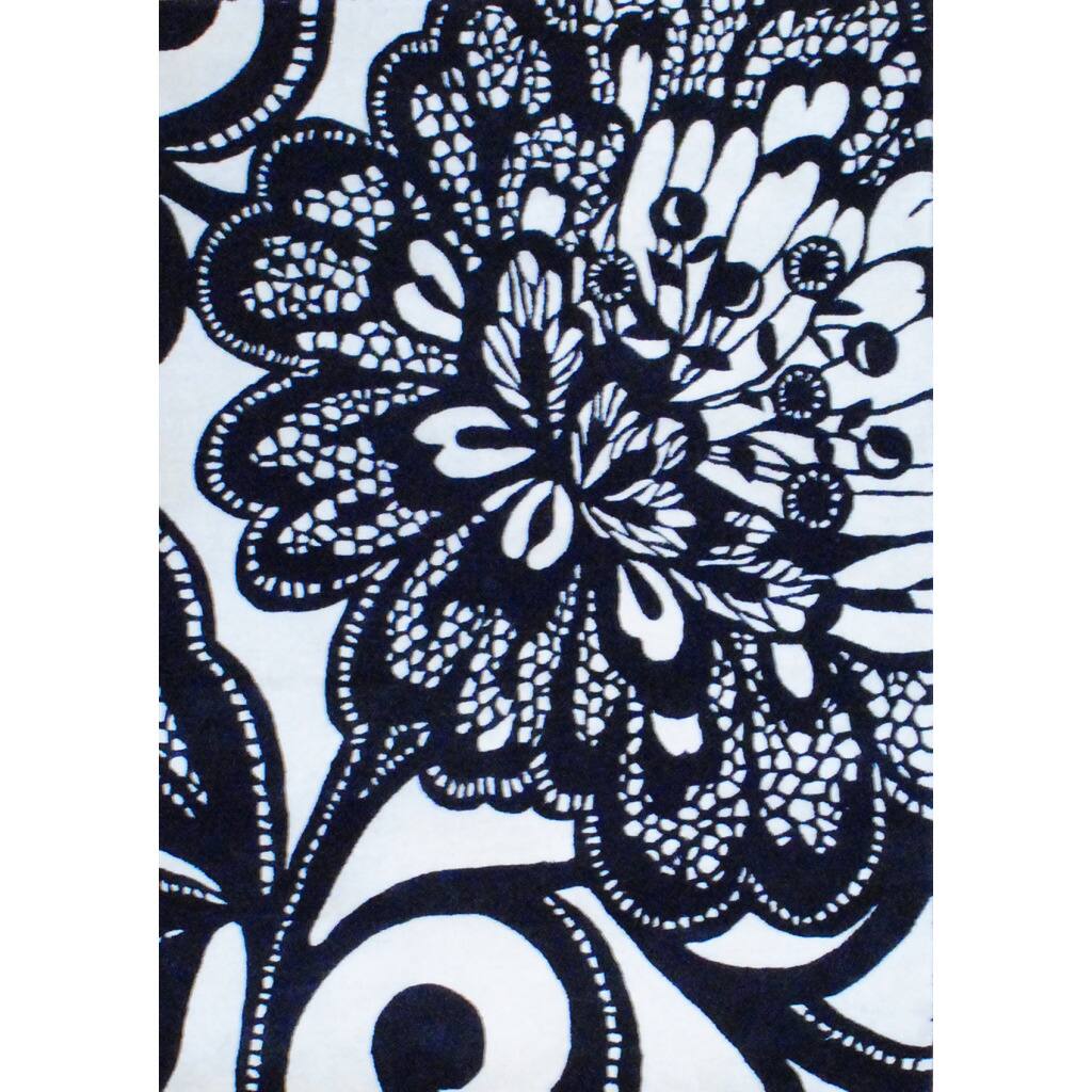 Handmade Tibetan Wool Rug (India) - 4' x 5'9"