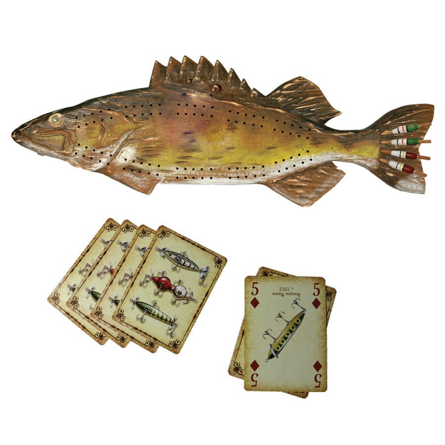 Rivers Edge Walleye Cribbage Set W/cards