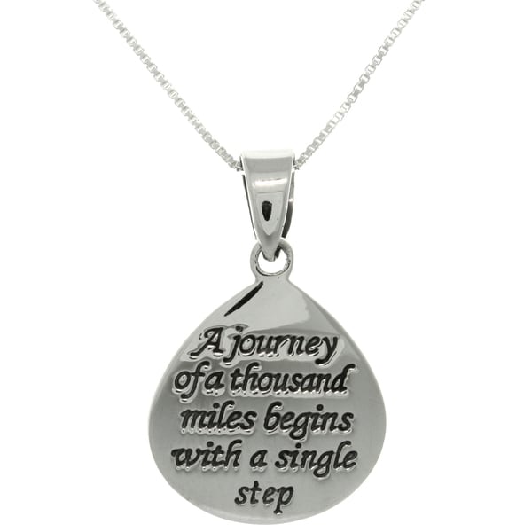 Shop Sterling Silver Journey Message Necklace - Free Shipping On Orders ...