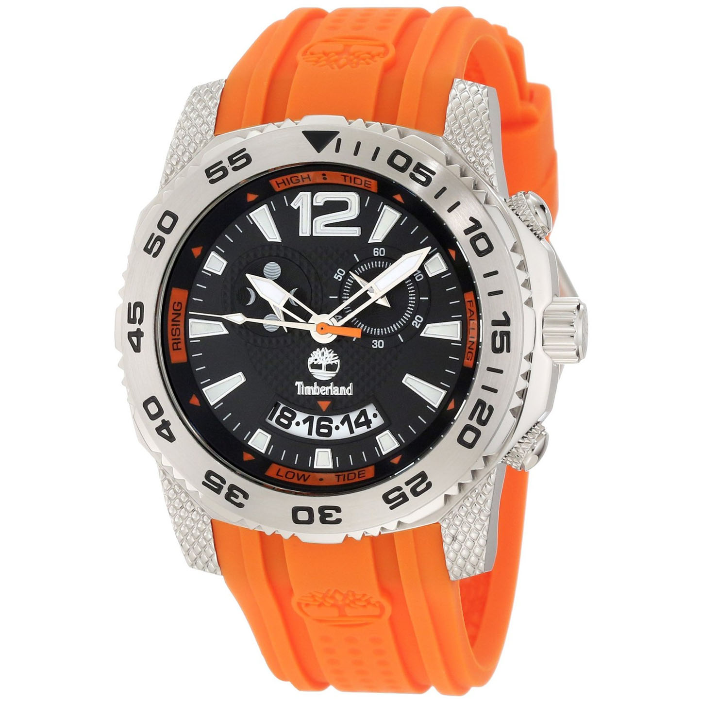 Timberland Mens Hydroclimb Orange Moon/ Tide Phase Watch Today $