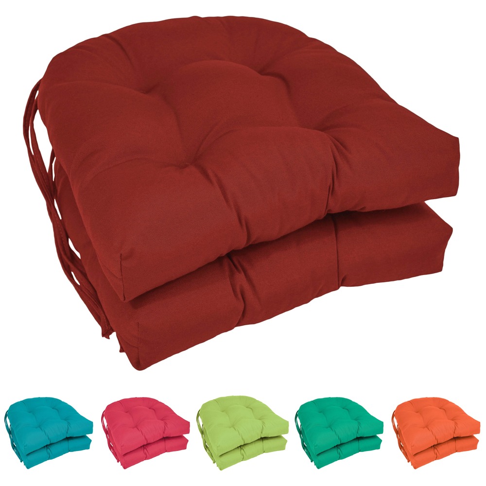 Blazing Needles 16-in. U-shape Dining Chair Cushions (Set of 4) - Bed Bath  & Beyond - 7915999