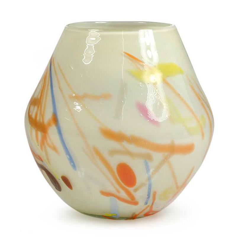 Handmade Blown Glass 'Saint's Day' Vase (Guatemala)